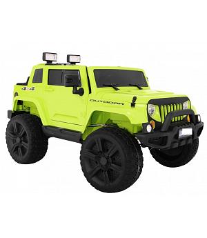 Mighty Jeep coche de batería para niños, 4 MOTORES DE 12V, Verde, 2 plazas, RC  INDA530-RA-HL-1668